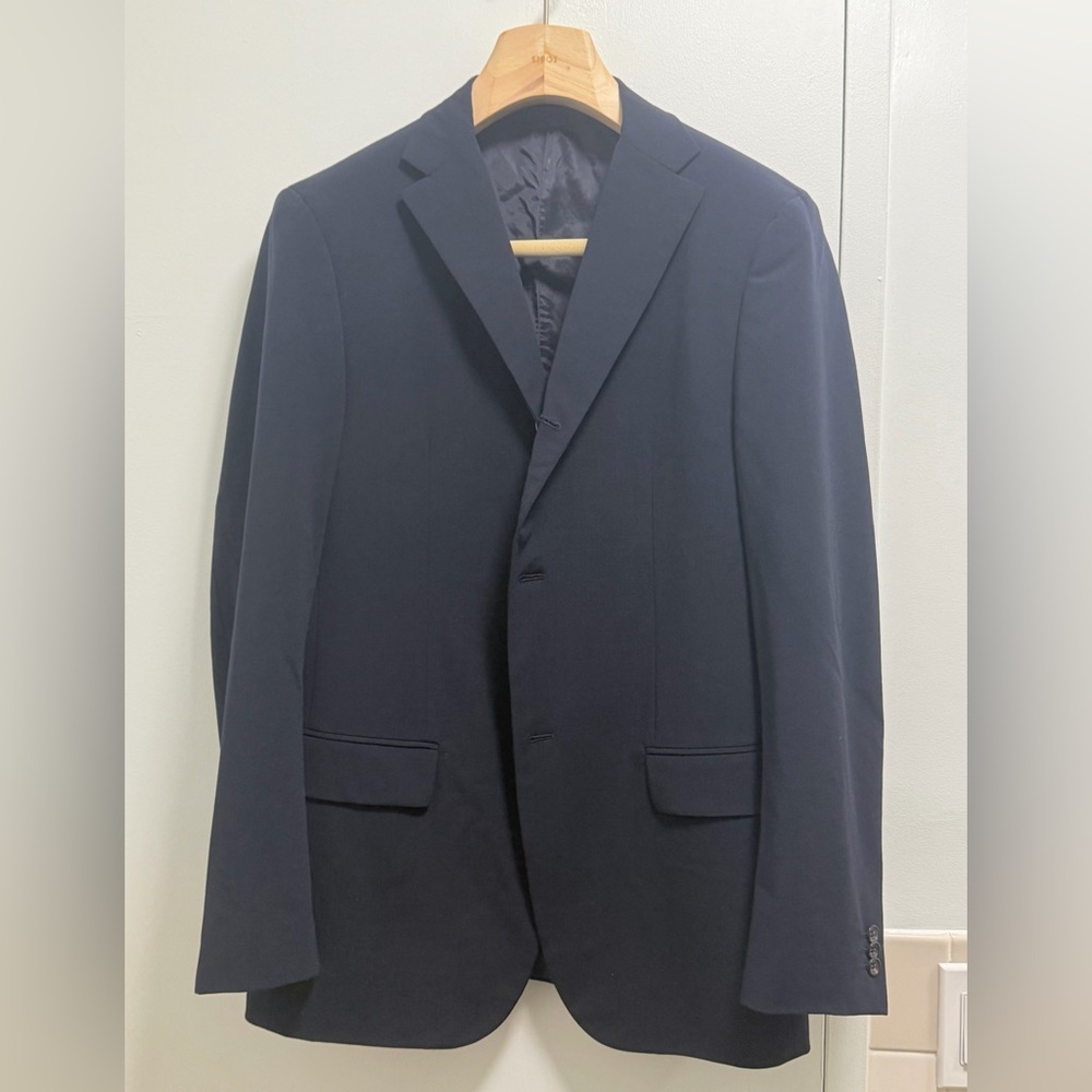 Jil Sander Navy Wool Jacket Hand Tailored in Italy